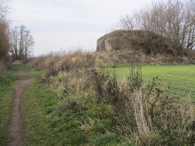 Ligne Maginot - B491 - NOTRE DAME - (Blockhaus pour canon) - Situé dans son environnement, visible du sentier pédestre (tracé de l'ancienne voie ferrée dématérialisée Valenciennes Bavay. - Smardz Félix