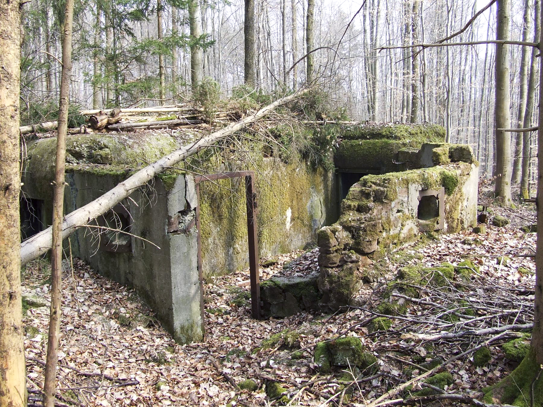 Ligne Maginot - NEUBACH 2 (AVANT POSTE) - (Blockhaus pour arme infanterie) - La façade arrière et l'entrée du blockhaus.
