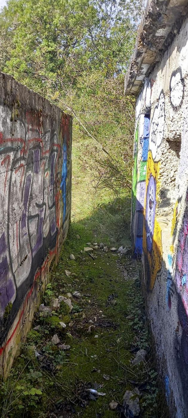 Ligne Maginot - MONT MOUREX (9° RAD) - (PC) - Le mur.