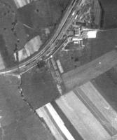 Ligne Maginot - BOULAY (TêTE D'ANTENNE) - (Infrastructure ferroviaire) - Vue. aérienne montrant les bâtiments de la tête d'antenne et le réseau ferroviaire