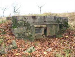 Ligne Maginot - SEEMATT SUD-OUEST - (Blockhaus pour arme infanterie) - L'extérieur.
Le créneau FM avec des restes de planches de coffrages