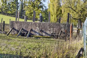 Ligne Maginot - BARST - (Barrage de Route) - Wagon barrage.
La pente bien visible pour sa mise en place rapide