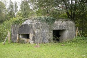Ligne Maginot - B522 - L'AUNELLE NORD - (Blockhaus pour canon) - Entrée et créneaux nord-ouest