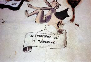 Ligne Maginot - COUME VILLAGE - A29 - (Ouvrage d'infanterie) - Le triomphe de la médecine,
l'une des fresques peintes par G HUMBLOT