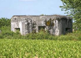 Ligne Maginot - B627 - PONT D'ALLANT NORD - (Blockhaus pour canon) - Au milieu, le créneau frontal.