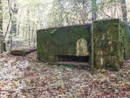 Ligne Maginot - CB445 - BOIS KARRE 3 - (Blockhaus pour canon) - On notera la présence d'une petite annexe, sur la gauche du blockhaus, pour l'instalation d'un FM et observation.