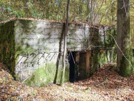 Ligne Maginot - CB445 - BOIS KARRE 3 - (Blockhaus pour canon) - Vue de l'arrière
Entrée de la pièce AC.