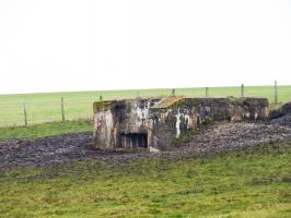 Ligne Maginot - SEYBERG 1 - (Blockhaus pour canon) - La façade avant du blockhaus.