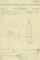 Ligne Maginot - Balle O Mle 1934 – Tracé N° 14120B - 