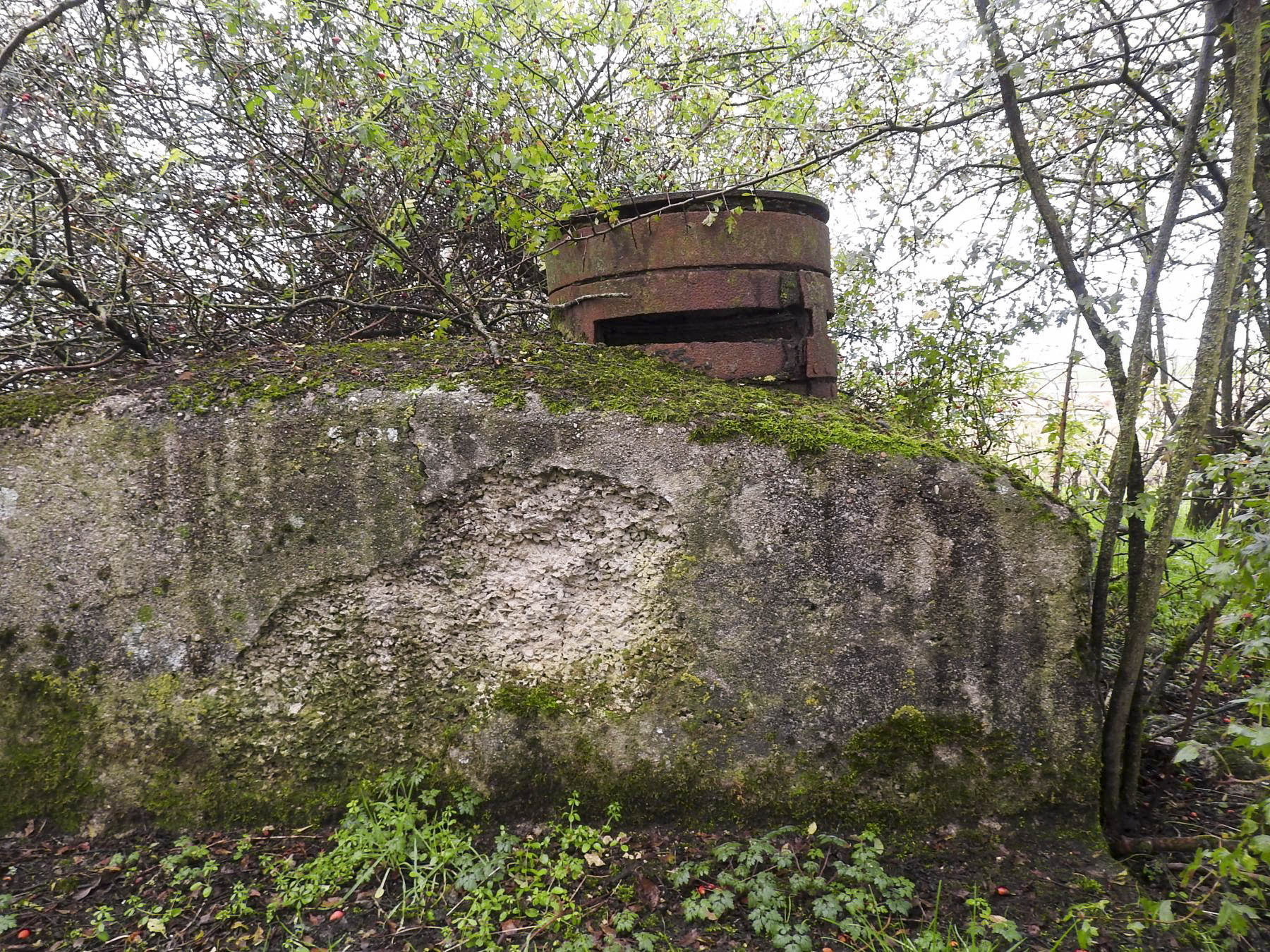 Ligne Maginot - FERME BRANDSTUDEN - (Observatoire d'infanterie) - La guérite et son massif en béton. - STENGER Mathieu