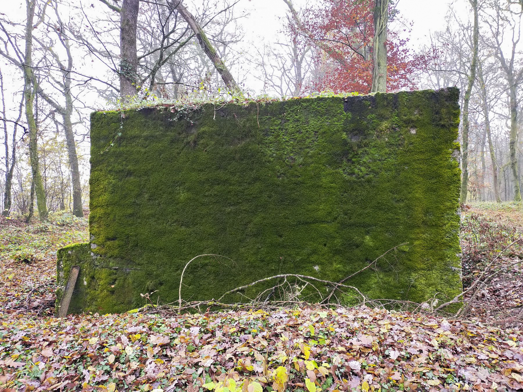 Ligne Maginot - BB351 - HUBERBUSCH 2 - (Blockhaus pour arme infanterie) - Vue de profil du blockhaus.