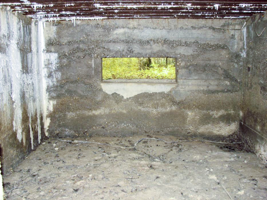 Ligne Maginot - CB445 - BOIS KARRE 3 - (Blockhaus pour canon) - Vue de l'intérieur