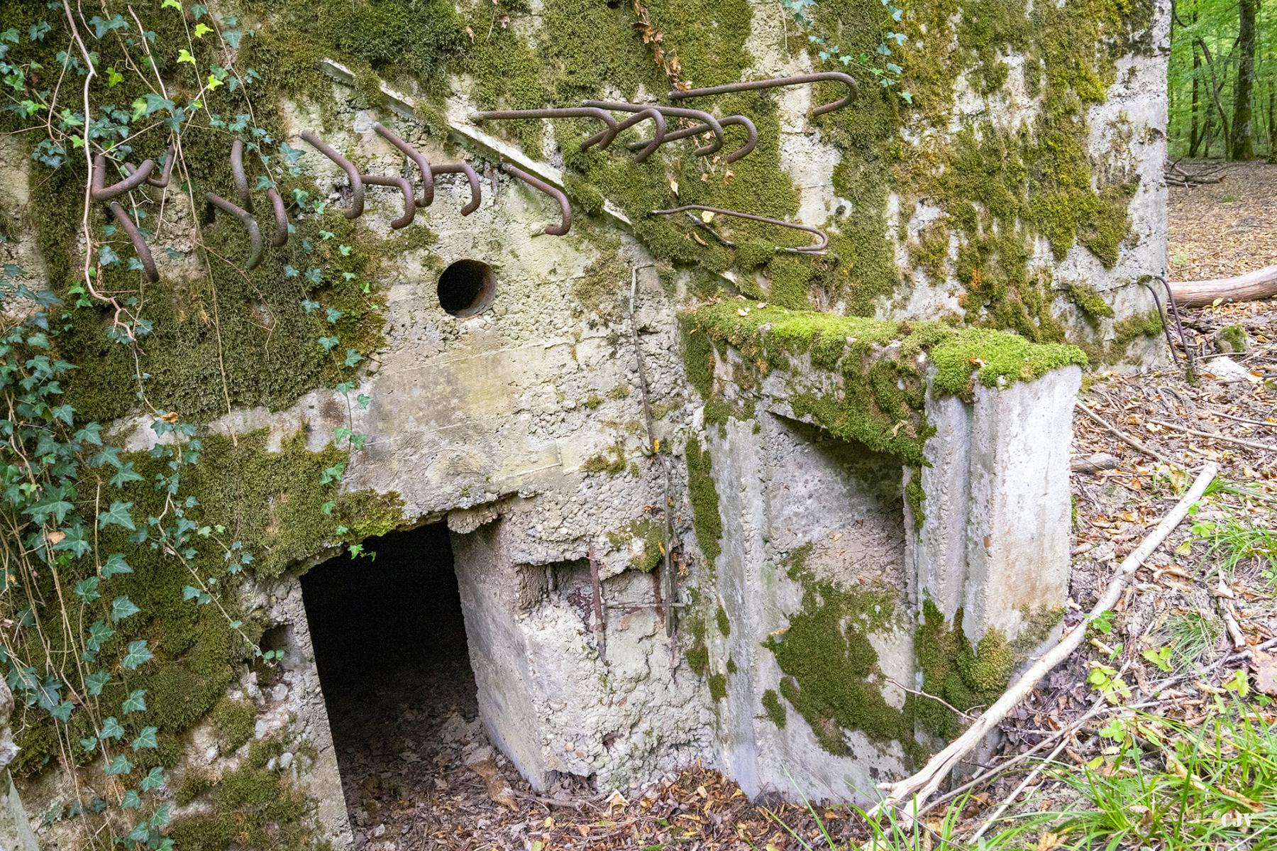 Ligne Maginot - CB447 - BOIS KARRE 2 - (Blockhaus pour arme infanterie) - Entrée avec créneau extérieur - Lia VERMEULEN