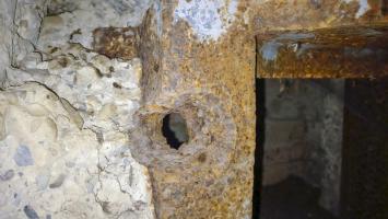 Ligne Maginot - LANGHURST - (Blockhaus pour arme infanterie) - Trace d'impact