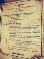 Ligne Maginot - GORDOLON (GN) - (Ouvrage d'artillerie) - Consigne pour la mise en fonctionnement des fosses chimiques ASEPTA