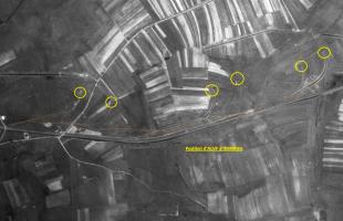 Ligne Maginot - INSMING (A.L.V.F.) - (Position ALVF) - Les 6 épis ainsi que leurs voies de raccordement sont bien visibles. Noter au passage le fossé et les casemates de la ligne CEZF en construction juste en avant.