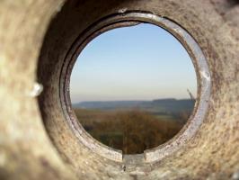 Ligne Maginot - GUERLETTE - (Casemate d'infanterie - double) - Cloche GFM, vue vers l'est