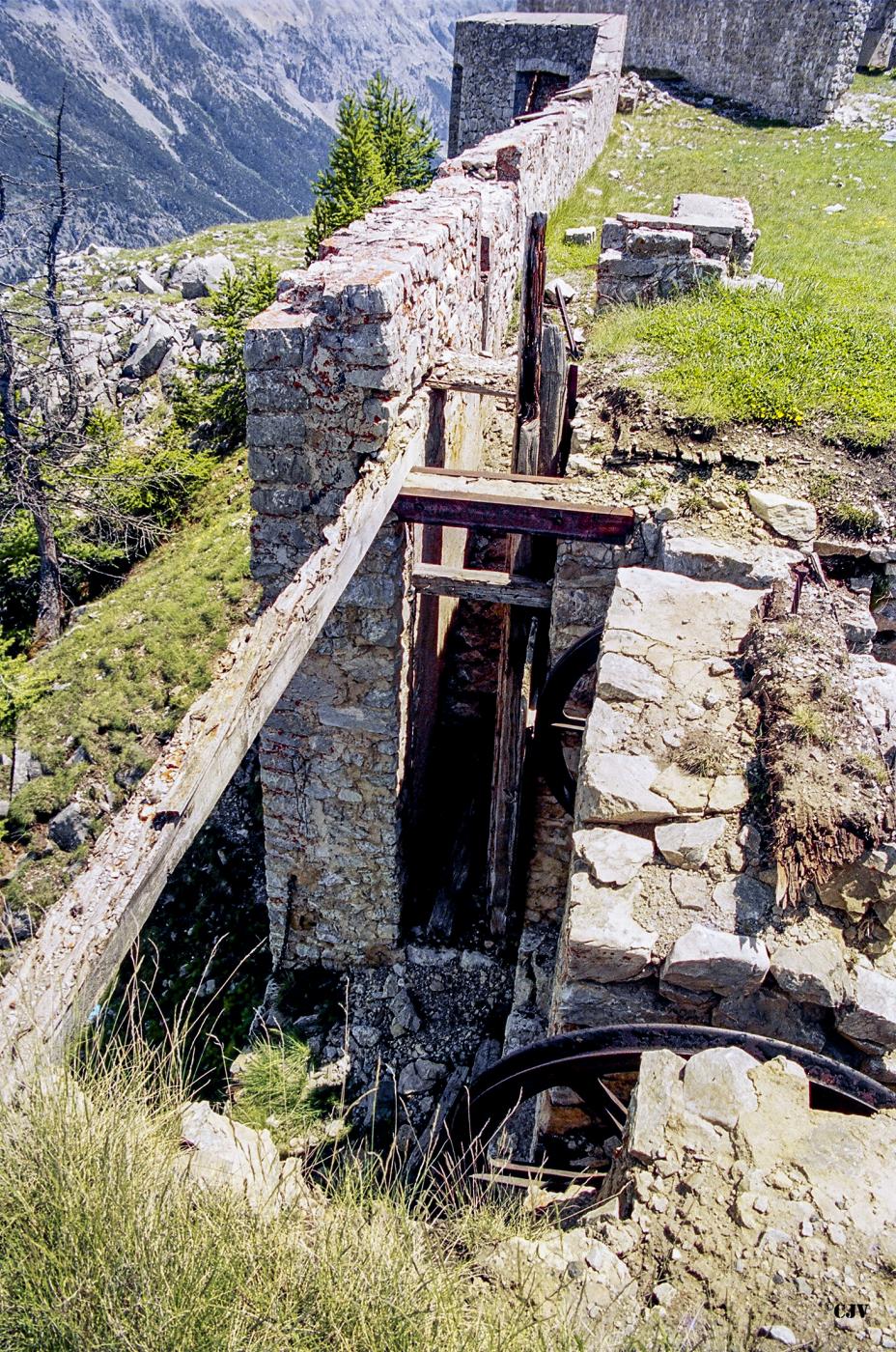 Ligne Maginot - PLAMPINET-L'OLIVE (RECETTE HAUTE) - (Téléphérique ( Recette)) - Le mécanisme du téléphérique