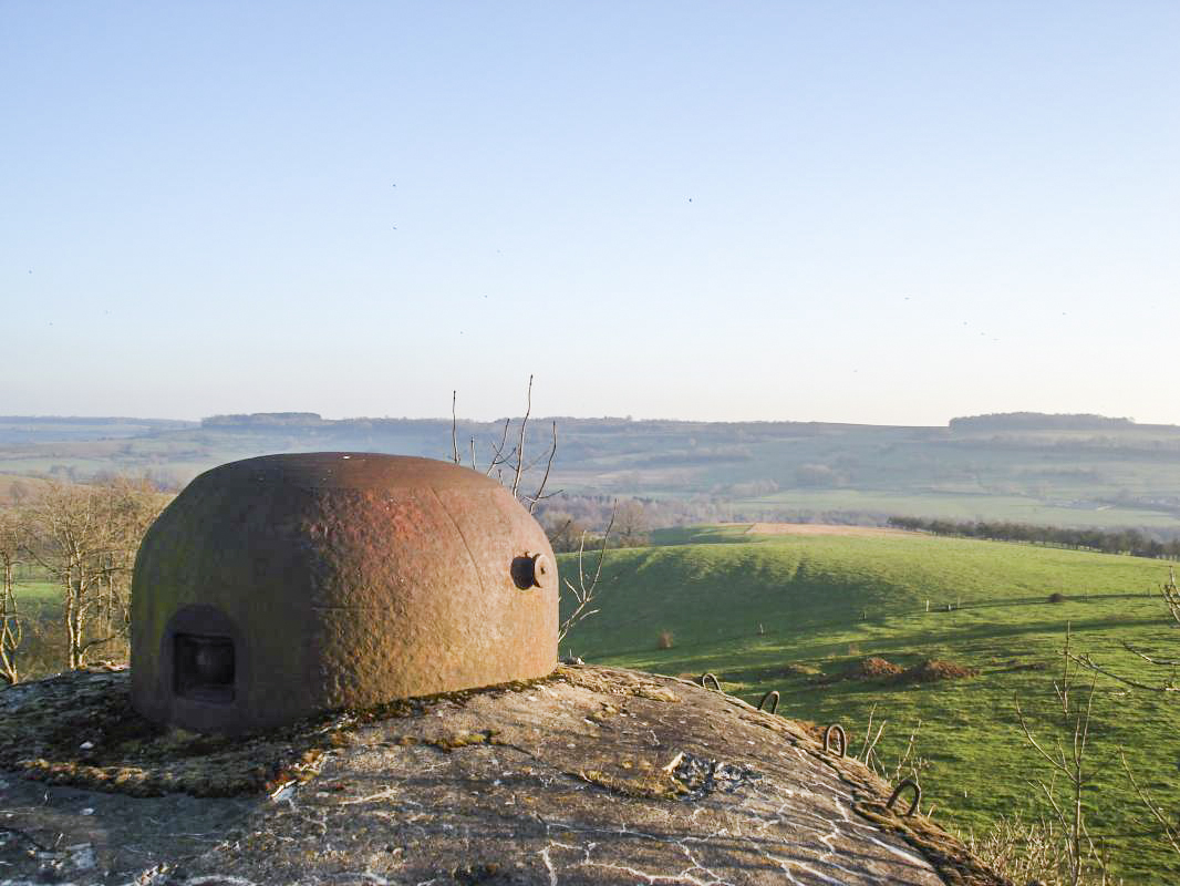 Ligne Maginot - GUERLETTE - (Casemate d'infanterie - double) - Cloche GFM, vers l'est