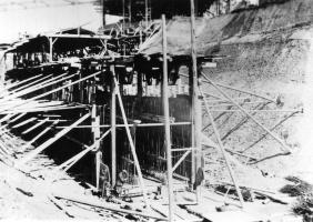 Ligne Maginot - IMMERHOF - A10 - (Ouvrage d'infanterie) - Photo de la construction de l'ouvrage
Coffrage de la galerie principale 