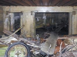 Ligne Maginot - GEBELSWIESE 1 - (Blockhaus pour canon) - L'intérieur du blockhaus.
Au fond la chambre de tir Ouest.