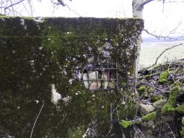 Ligne Maginot - HILLEN EST - (Blockhaus pour arme infanterie) - L'impact de tir sur le côté gauche.