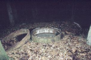 Ligne Maginot - HUEHNERBERG (TD N° 173) - (Cuve pour arme d'infanterie) - La TD n°173, qui était installée dans cet emplacement, dans son état de 1991 avant récupération et valorisation.
