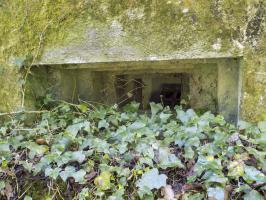 Ligne Maginot - 82BIS - LA NIVRAGNE NORD - (Blockhaus pour canon) - Face gauche/l'arrière créneau Hotchkiss