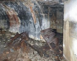 Ligne Maginot - BEWINKEL (I/174° RMIF) - (PC de Quartier) - L'intérieur du PC formé de deux casemates sous tôles métro.