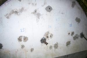 Ligne Maginot - BOIS DE LA COTE (169° RIF) - (PC de Sous-Secteur) - Inscription dans l'une des alvéoles : 13 - 14 - 15