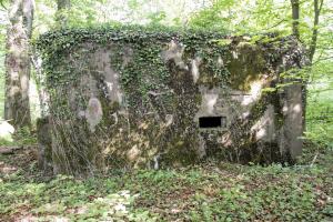 Ligne Maginot - CB337 - GRAND LOT NORD - (Blockhaus pour arme infanterie) - L'une des faces présente ce curieux petit créneau de défense rapprochée