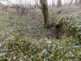 Ligne Maginot - E - CÔTE DU RÛ SUD - (Blockhaus pour arme infanterie) - L'entrée droite et tranchée d’accès