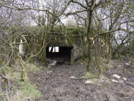 Ligne Maginot - LANTZWILLER - (Blockhaus pour canon) - La façade arrière et l'entrée du blockhaus.