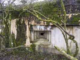 Ligne Maginot - LANTZWILLER - (Blockhaus pour canon) - Le créneau pour FM.