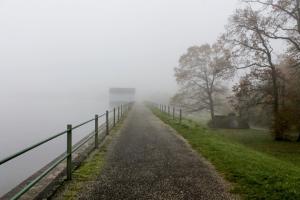 Ligne Maginot - RESERVOIR DE DIEFENBACH - (Inondation défensive) - L’étang dans la brume