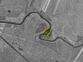 Ligne Maginot - MUTTERBACH - SEUIL 3 - (Inondation défensive) - Le seuil, typique des autres constructions du même type, tel que visible en 1938. Remarquer la canalisation du cours d'eau en amont et aval du seuil pour en garantir la largeur du fossé humide ainsi constitué.