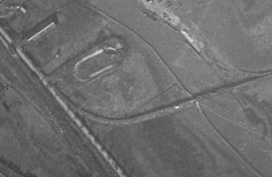 Ligne Maginot - VELODROME - (Blockhaus pour arme infanterie) - L'ancien vélodrome est bien visible sur cette photo de 1940. Le bloc était construit dans la structure de celui-ci.