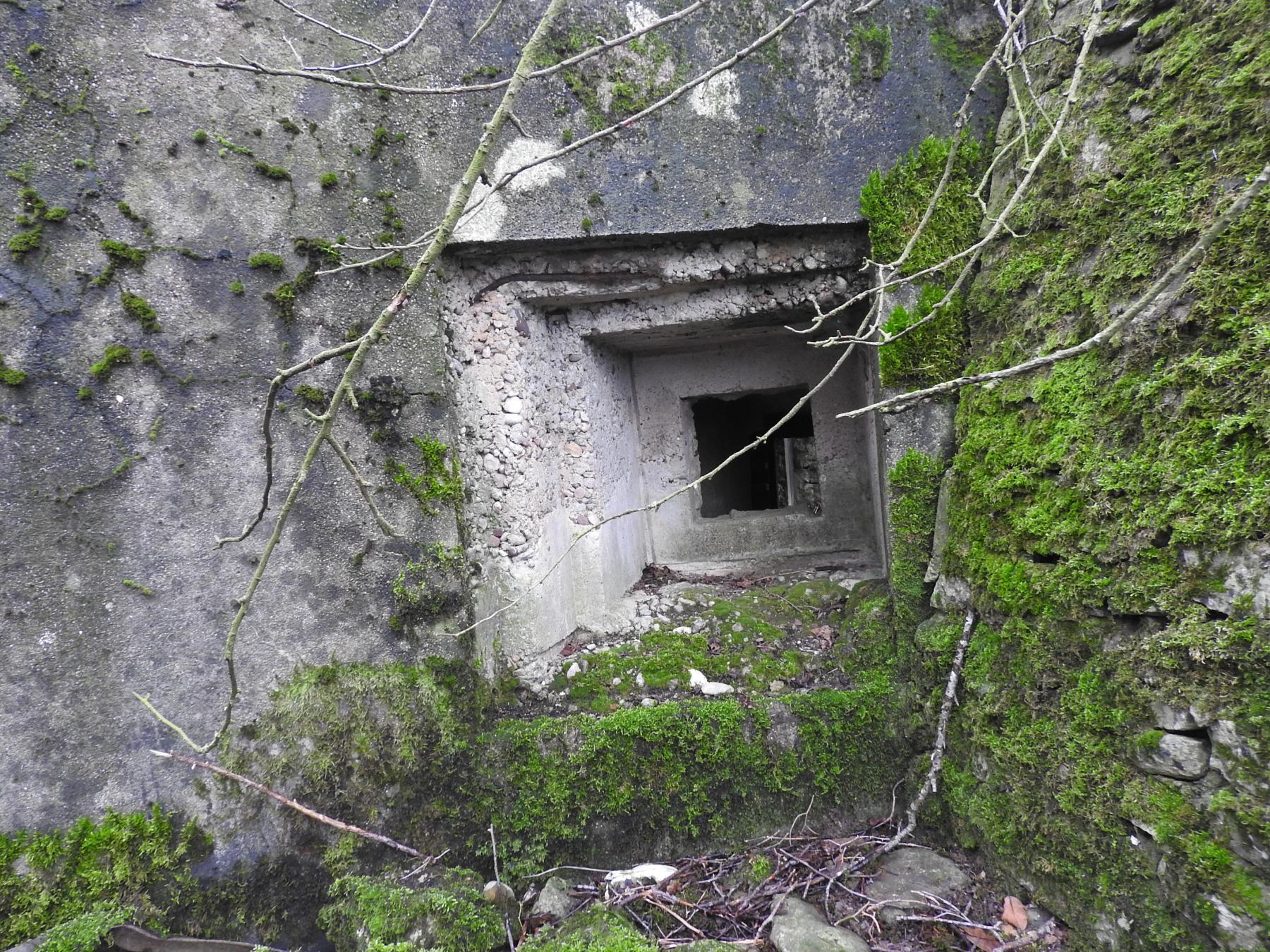 Ligne Maginot - WOLFSREDGEN EST - (Blockhaus pour canon) - Le créneaux FM de défense des abords.