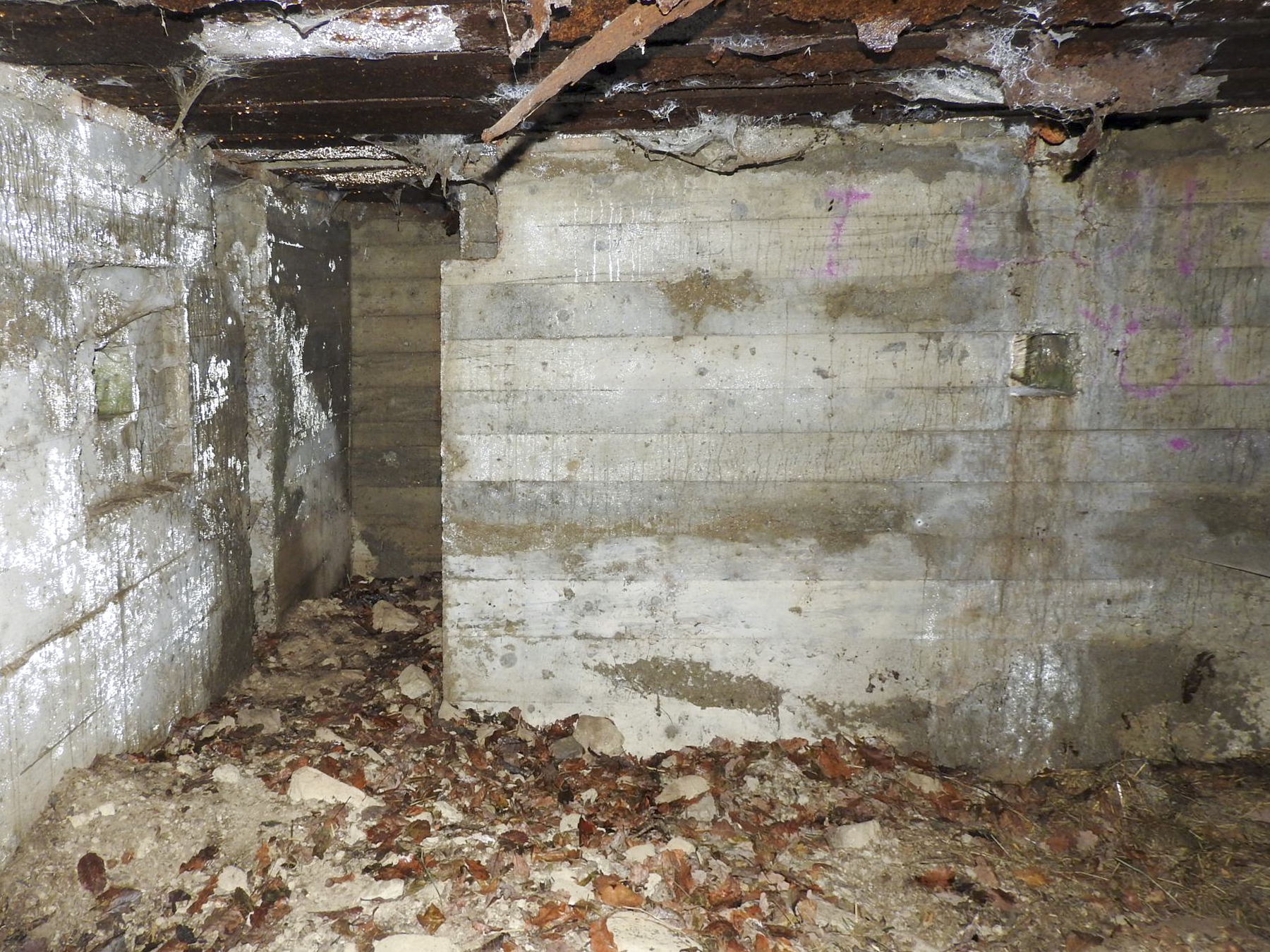 Ligne Maginot - MITTELSMUEHLE - (Blockhaus pour canon) - Le poste de tir du FM et l'entrée hommes.