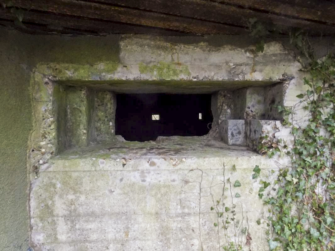 Ligne Maginot - 103 - CHATEAU BELLEVUE - (Blockhaus lourd type STG / STG-FCR - Double) - Face gauche, créneau AC