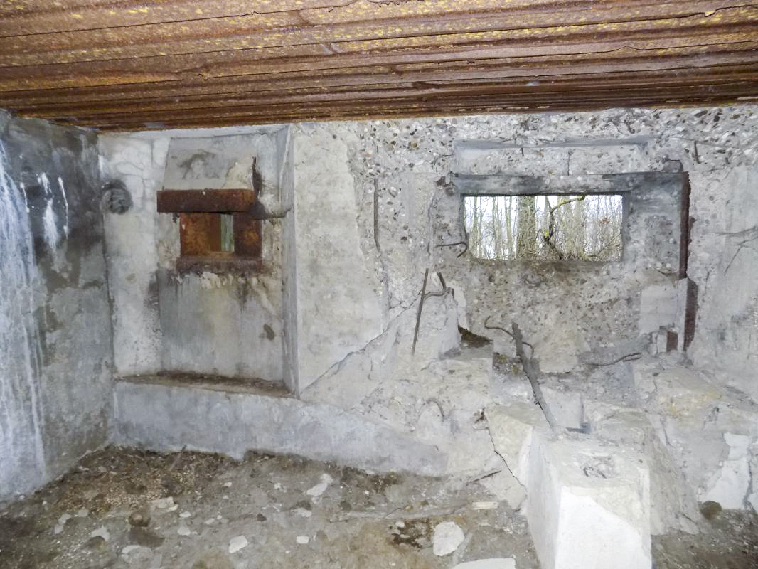Ligne Maginot - 103 - CHATEAU BELLEVUE - (Blockhaus lourd type STG / STG-FCR - Double) - Face gauche