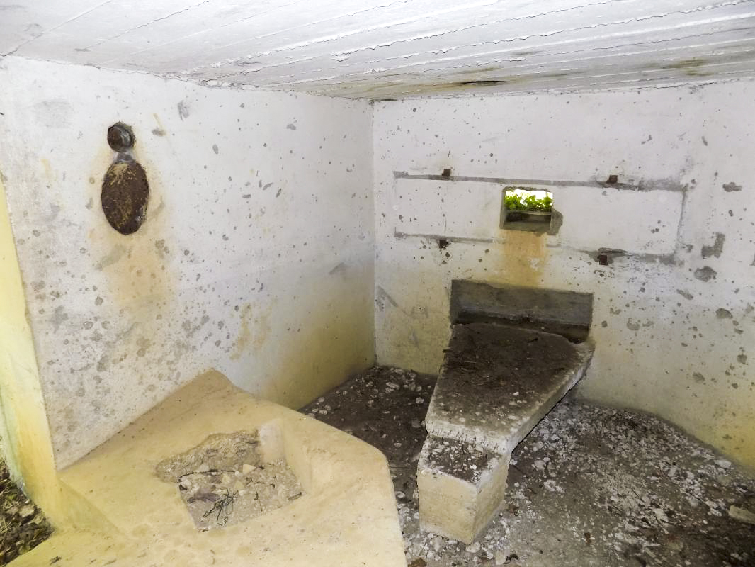 Ligne Maginot - 82BIS - LA NIVRAGNE NORD - (Blockhaus pour canon) - L'arrière et face gauche l'arrière, créneau Hotchkiss