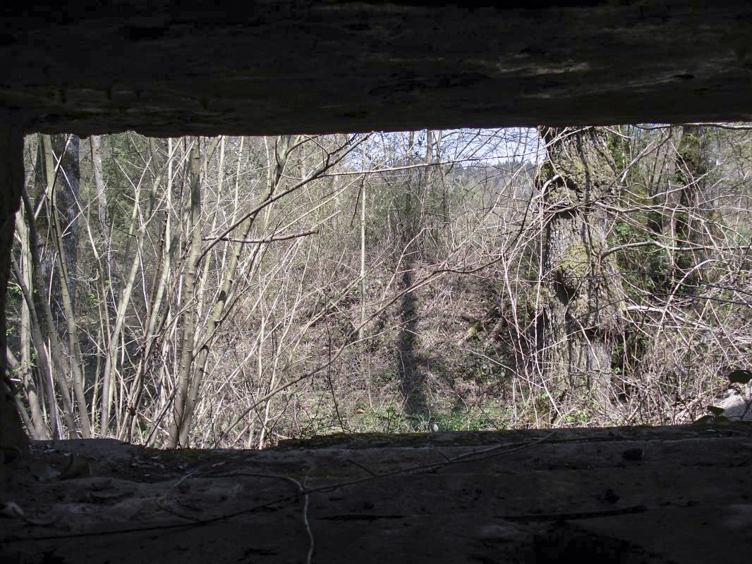 Ligne Maginot - MF15 - R - BOUCHON LOUIS VAL - (Poste GRM - Maison Forte) - Vue coté ennemi par le créneau AC
