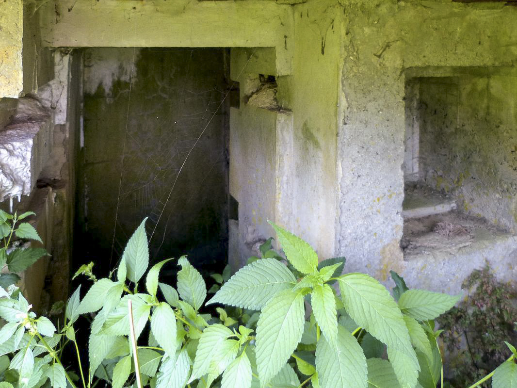 Ligne Maginot - 101 - PAQUIS DES CAILLES - (Blockhaus lourd type STG / STG-FCR - Double) - L'entrée des hommes avec le créneau pour FM  pour la défense rapprochée