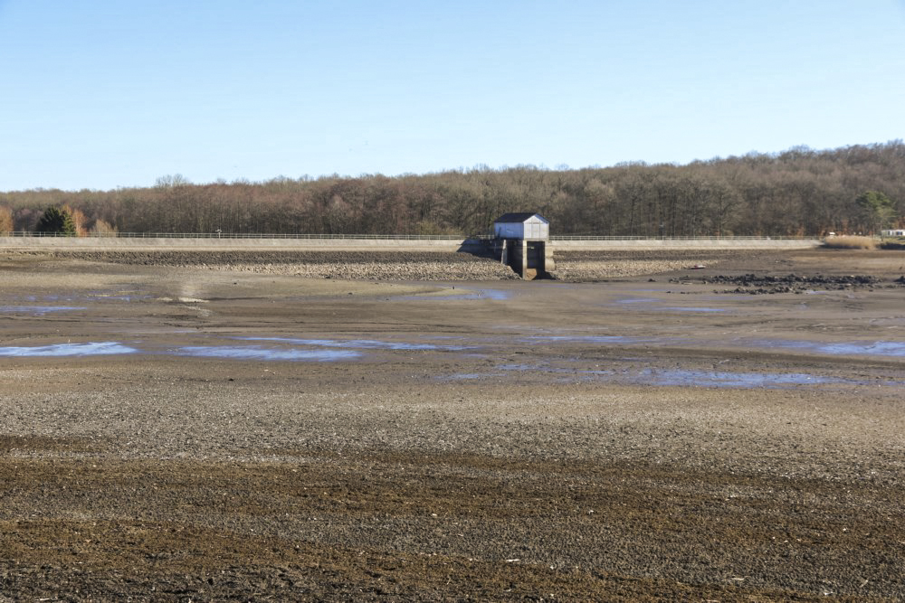 Ligne Maginot - RESERVOIR DE DIEFENBACH - (Inondation défensive) - Vue inhabituelle du réservoir vidé
