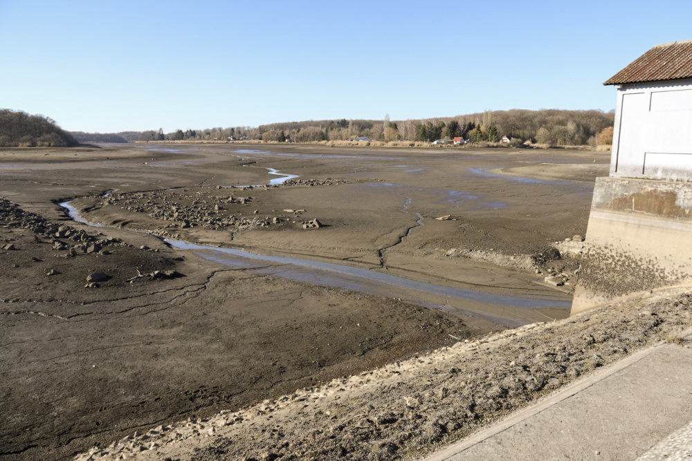 Ligne Maginot - RESERVOIR DE DIEFENBACH - (Inondation défensive) - Vue inhabituelle du réservoir vidé