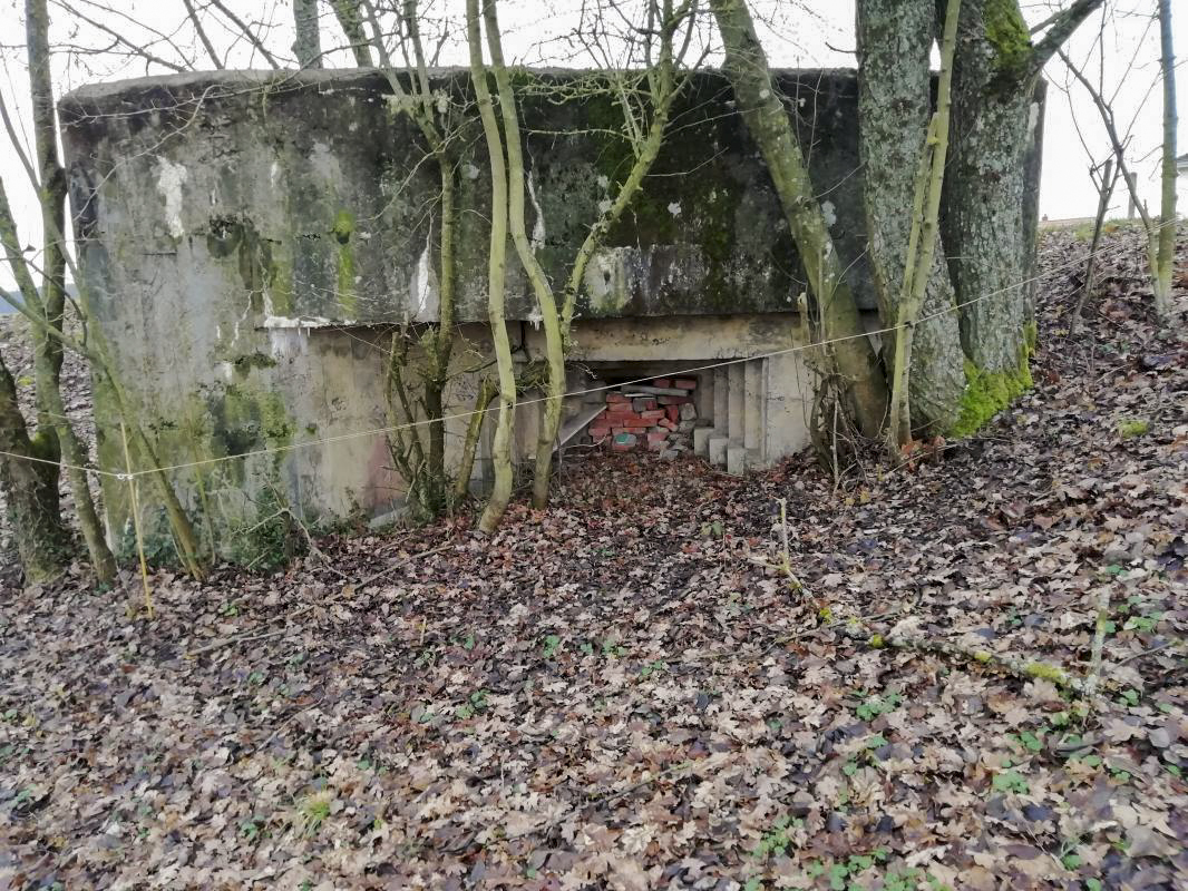 Ligne Maginot - DIGUE DE REMERING 5 - (Blockhaus pour canon) - Le crenau flanquant vers le barrage de Puttelange aux Lacs - Jin Jac