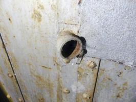 Ligne Maginot - GUERLETTE - (Casemate d'infanterie - double) - Tube d'évacuation du surplus de pression dans la chambre de tir