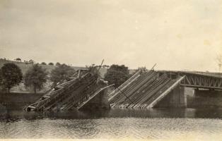 Ligne Maginot - SARRALBE PONT-RAIL - (DMP - Dispositif de Mine Permanent) - Le pont rail après sa destruction