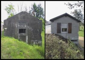 Ligne Maginot - WILLERWALD 1 (AVANT POSTE) - (Blockhaus pour canon) - Avant-après remise en valeur